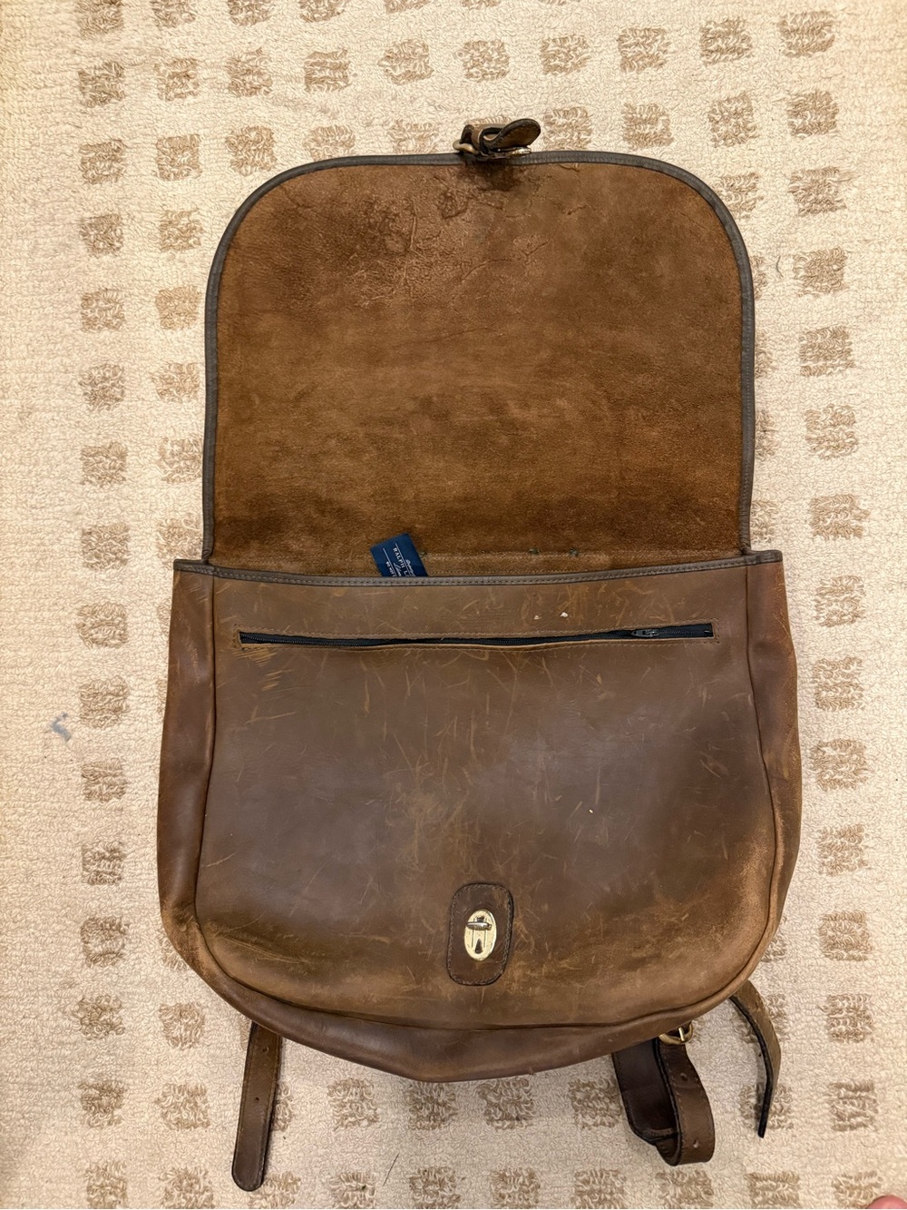 Ralph Lauren Purple Label Brown Leather Messenger Bag - Picture 3 of 10